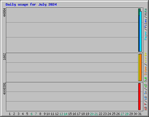 Daily usage for July 2024